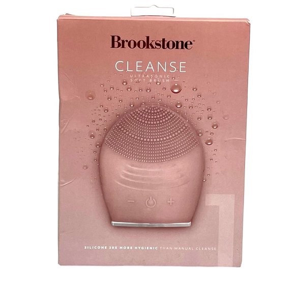 Brookstone Cleanse Ultrasonic Silicone Soft Brush Waterproof Exfoliating - Picture 2 of 4